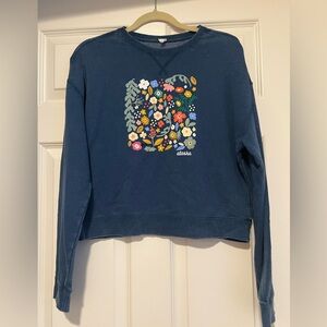 Tech Styles- Dark Teal Floral Crewneck Sweatshirt,  Alaska Graphic, super soft